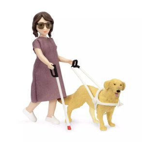 Lundby Dukke m. Blindestok &  Hund