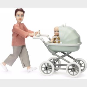 Lundby Dukke m. Baby &  Vogn