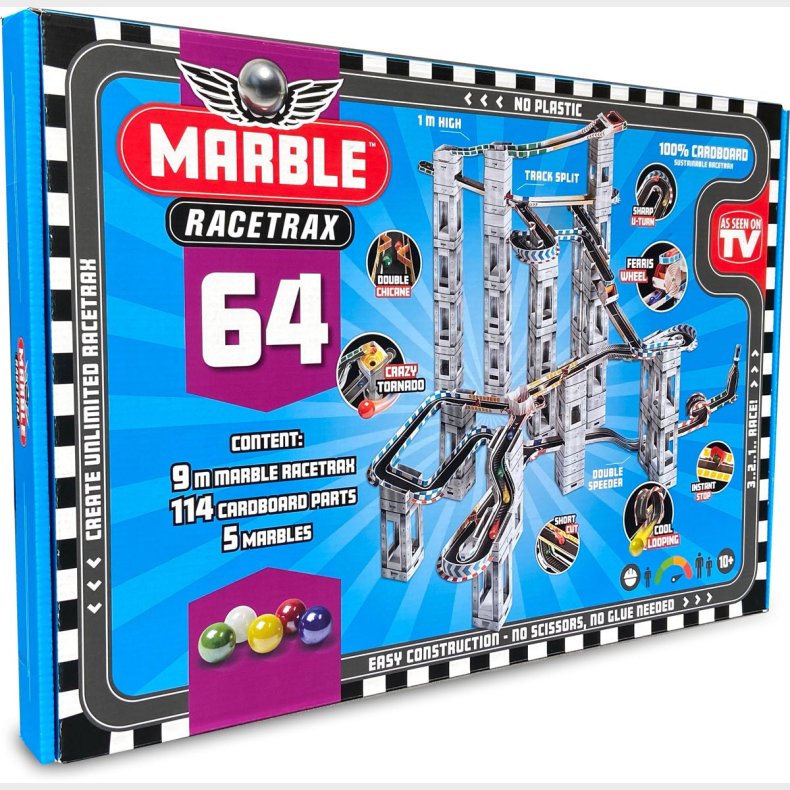 Marble Racetrax Grand Prix Kuglebanest 64 Ark