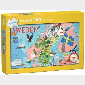 Kärnan Puslespil Sverige 100 Brikker