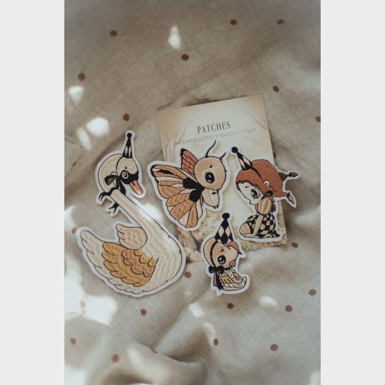 Mrs Mighetto Broderede Mrker 4-pak, Mixed