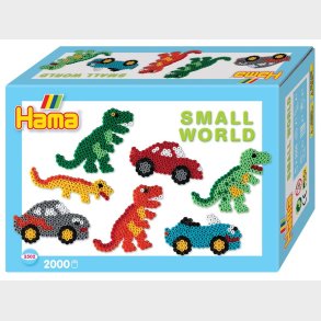 Hama Midi Perler Gaveske Small World Dino Cars 2.000 Stk.