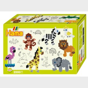 Hama Midi Perler Gaveske Zoo Dyr 2.000 Stk.