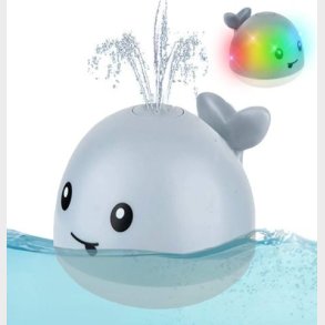 CarloBaby Badelegetj Vandsprjtende Hval m. Lys, Gr