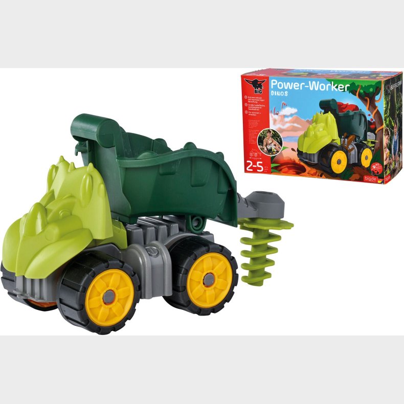 BIG Power Worker Dino Dumper Lastbil, Multifarvet