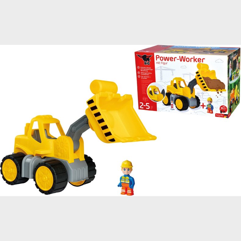 BIG Power Worker Legetjstraktor, Multifarvet