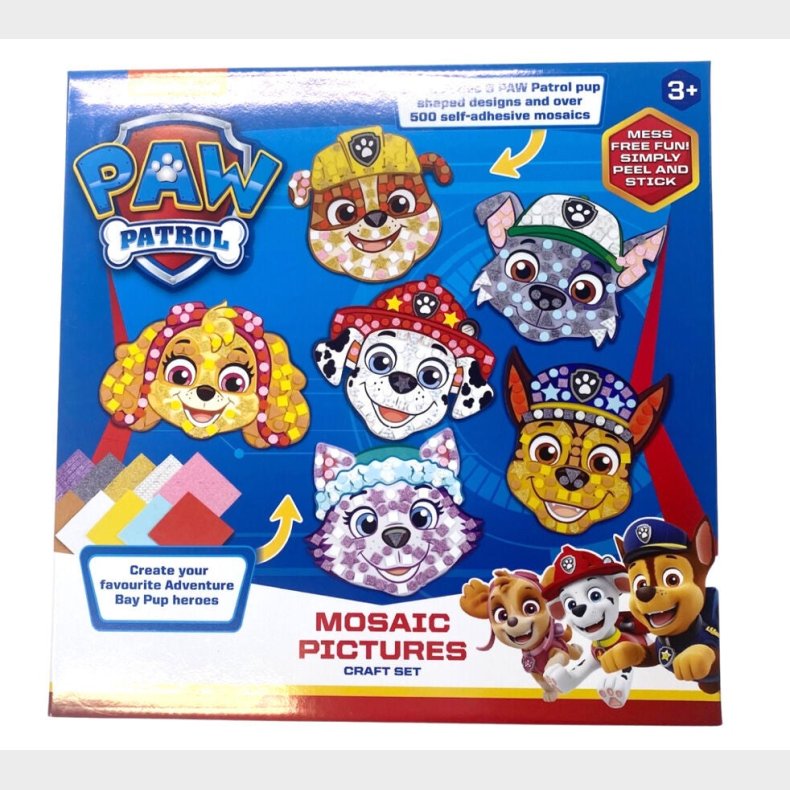 Paw Patrol Mosaic PAWfect Pup Kreast Ark m. Klistermrker