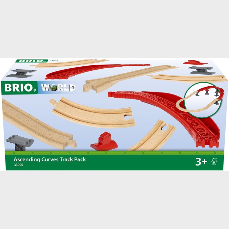 Brio World 33995 Pakke med hvede, buede skinner