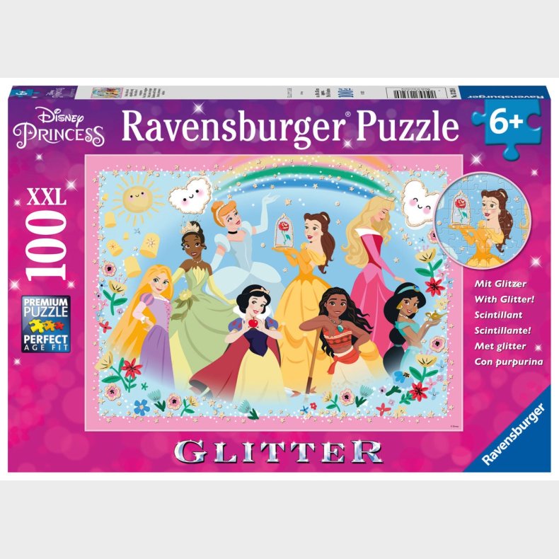 Ravensburger Puslespil Disney Princess Strk, Smuk &amp;  Modig 100 Brikker