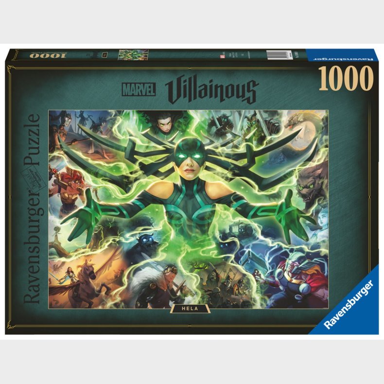 Ravensburger Puslespil Marvel Villainous Hela 1000 Brikker