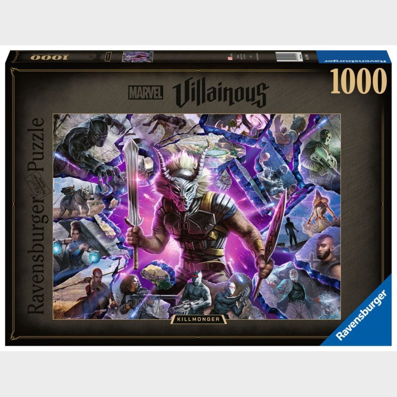Ravensburger Puslespil Marvel Villainous Killmonger 1000 Brikker