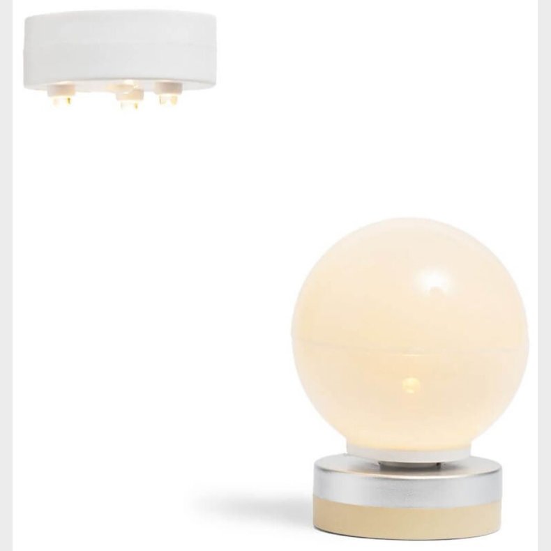 Lundby Dukkehustilbehr Spotlights &amp;  Gulvlampe, Beige/Hvid, Brnelampe