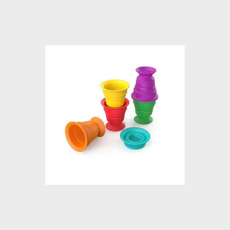 Baby Einstein Stack &amp;  Squish Cups Aktivitetslegetj, Multifarvede