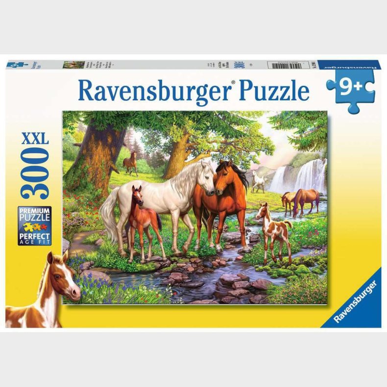 Ravensburger Horses By The Stream puslespil 300 Brikker