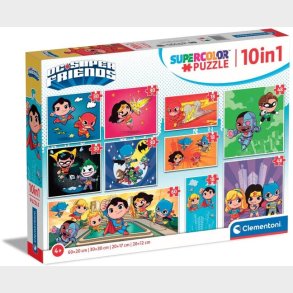 Clementoni Super Color DC Super Friends Puslespil 10-i-1