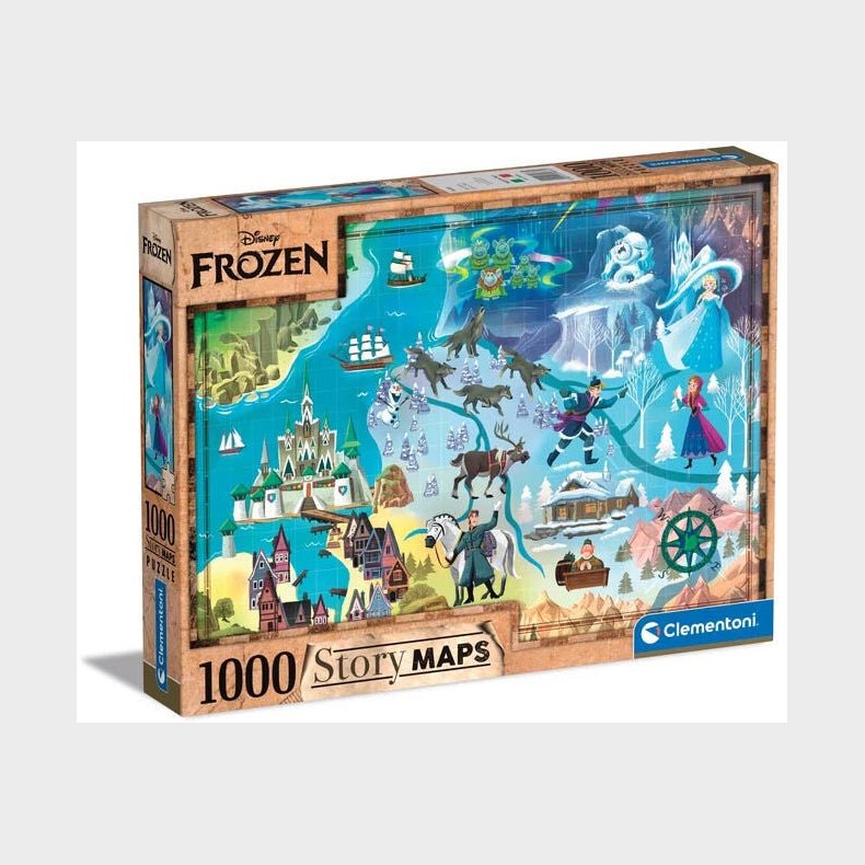 Clementoni Puslespil Disney Frozen Kort 1000 Brikker