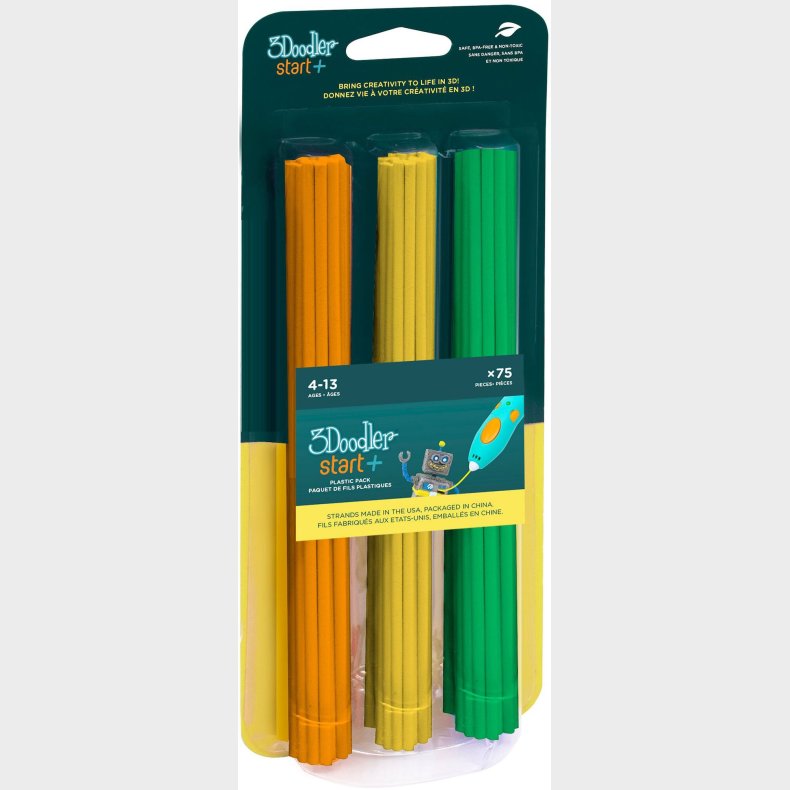 3Doodler START Mix 75-Pack Blyant, Orange/Gul/Grn