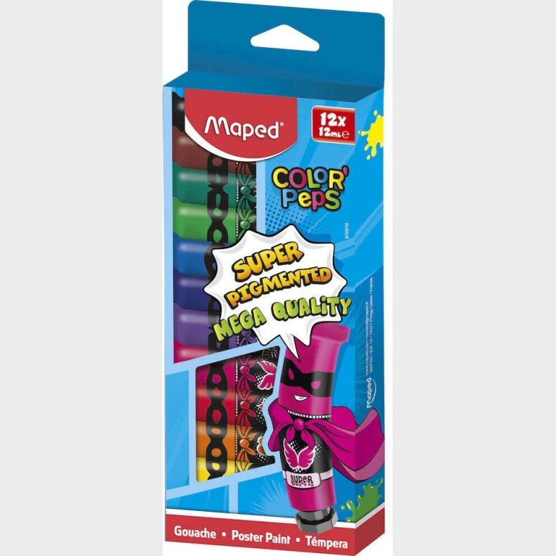 Maped Gouachefarver 12 ml 10-pak