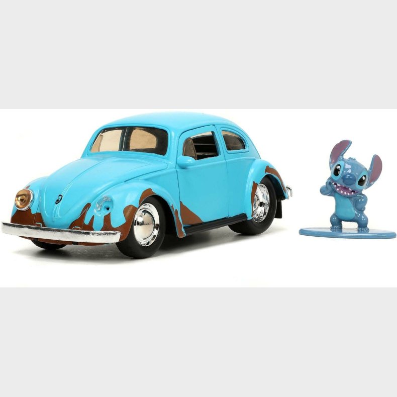 Jada Toys  Disney Lilo &  Stitch Bil 1959 VW Bubbla med Stitch-figur 1:24