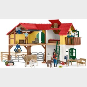 Schleich Legest 42407 Bondegrdshus med stald og dyr