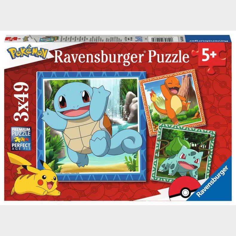 Ravensburger Puslespil Pok&eacute;mon 3x49 Brikker