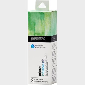 Cricut Infusible Ink Tilbehr Transfer Sheets 14x33 cm 2-pak, Green Watercolor