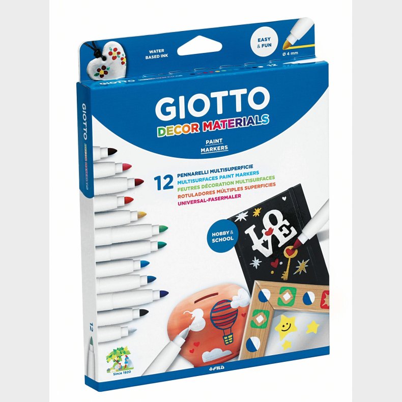 Giotto Decor Materials Fibertusser 12-pak, Multifarvet