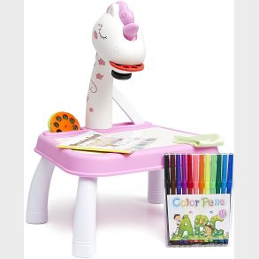 Fippla Tegnetavle med Projektr &  Lys, Pink