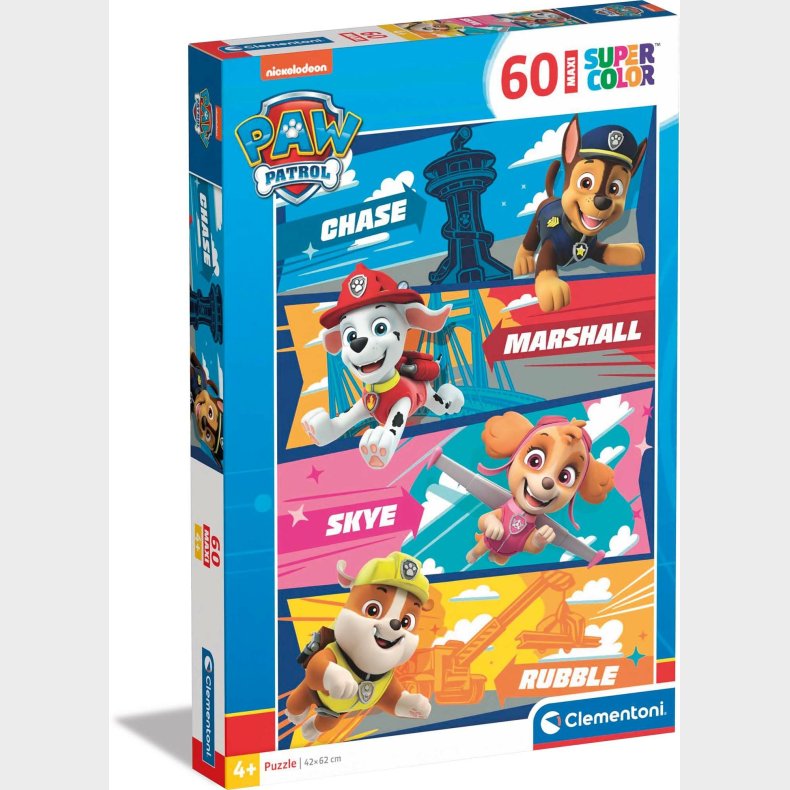 Clementoni Maxi Paw Patrol Puslespil 60 Brikker