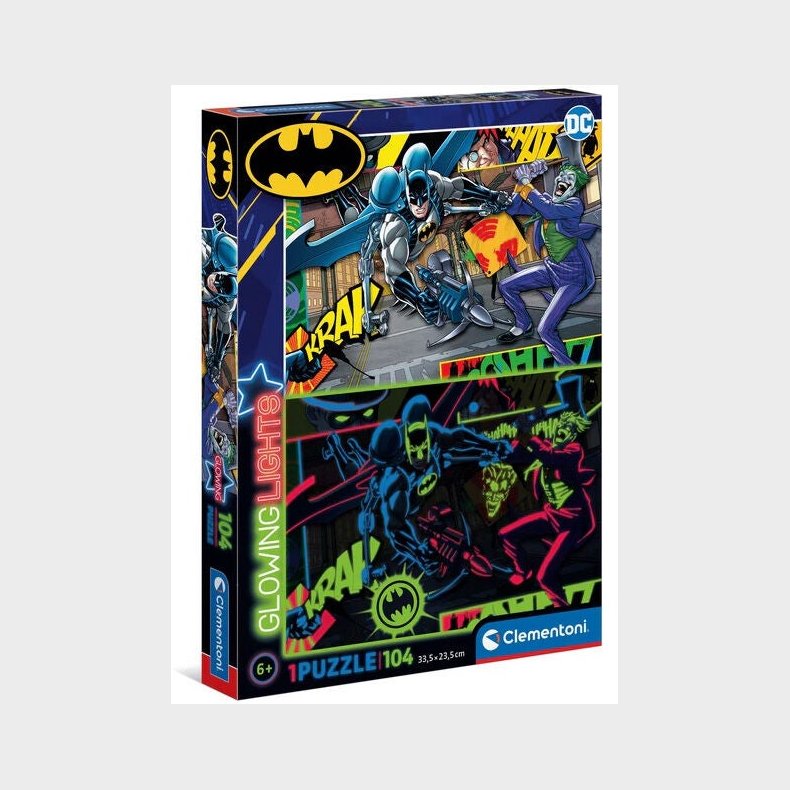 Clementoni Batman Glowing Lights Puslespil 104 Brikker