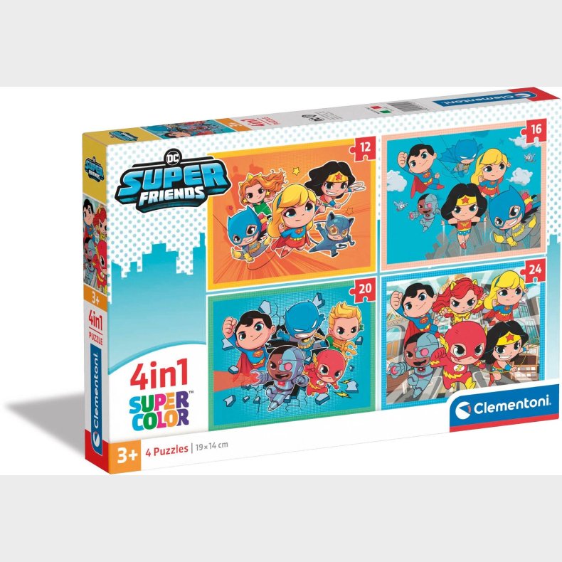 Clementoni DC Super Friends Puslespil 4-in-1