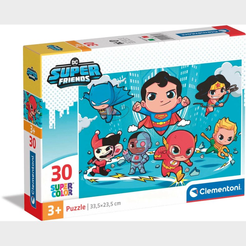 Clementoni DC Comics Super Friends Puslespil 30 Brikker