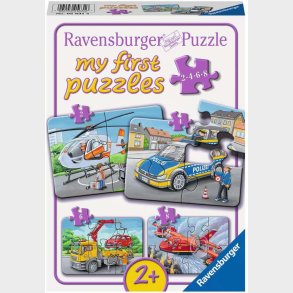 Ravensburger Puslespil My Emergency Vehicles 2/4/6/8 Brikker