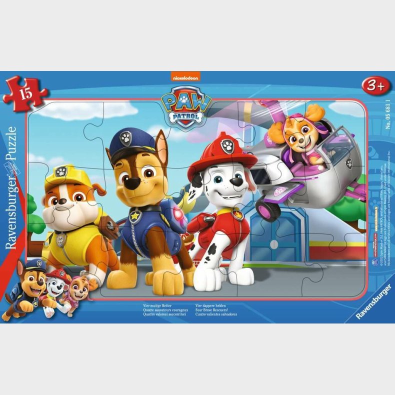 Ravensburger Paw Patrol Rammepuslespil 15 Brikker