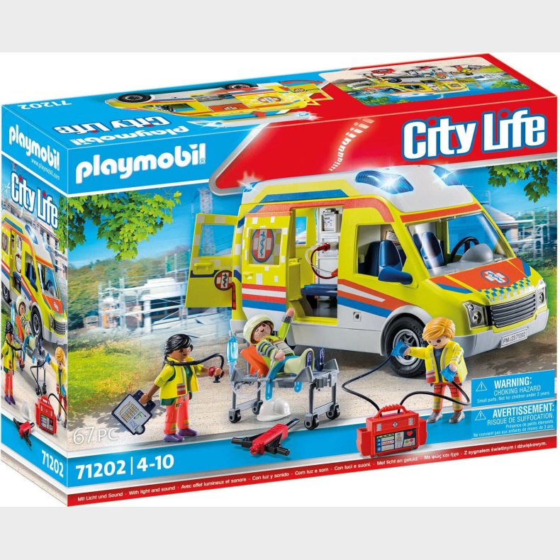 Playmobil 71202 City Life Ambulance med lys og lyd