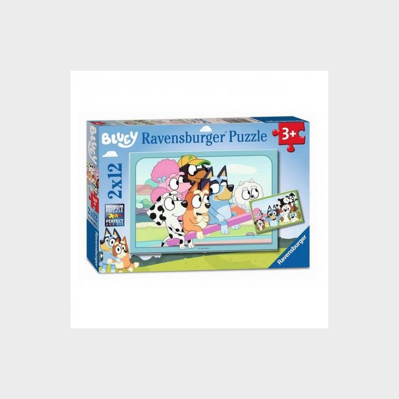 Ravensburger Puslespil Bluey 2x12 Brikker