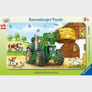 Ravensburger Puslespil Traktor P Bondegrden 15 Brikker