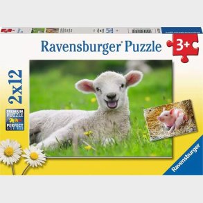 Ravensburger Puslespil Bondegrdsdyr 2x12 Brikker