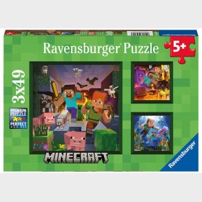 Ravensburger Puslespil Minecraft Biomes 3x49 Brikker
