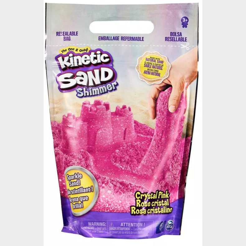 Kinetic Sand Glitrende Sand 900 g, Pink