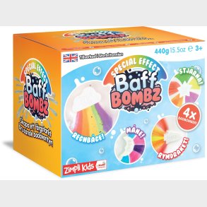Zimpli Kids Baff Bombz Badebomber Regnbue, Rumskib, Mne &  Stjerne