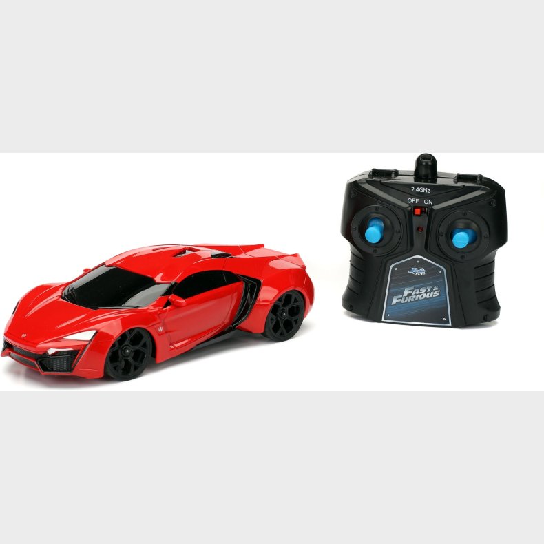 Fast &amp;  Furious Lykan Hypersport Fjernstyret Bil 1:24