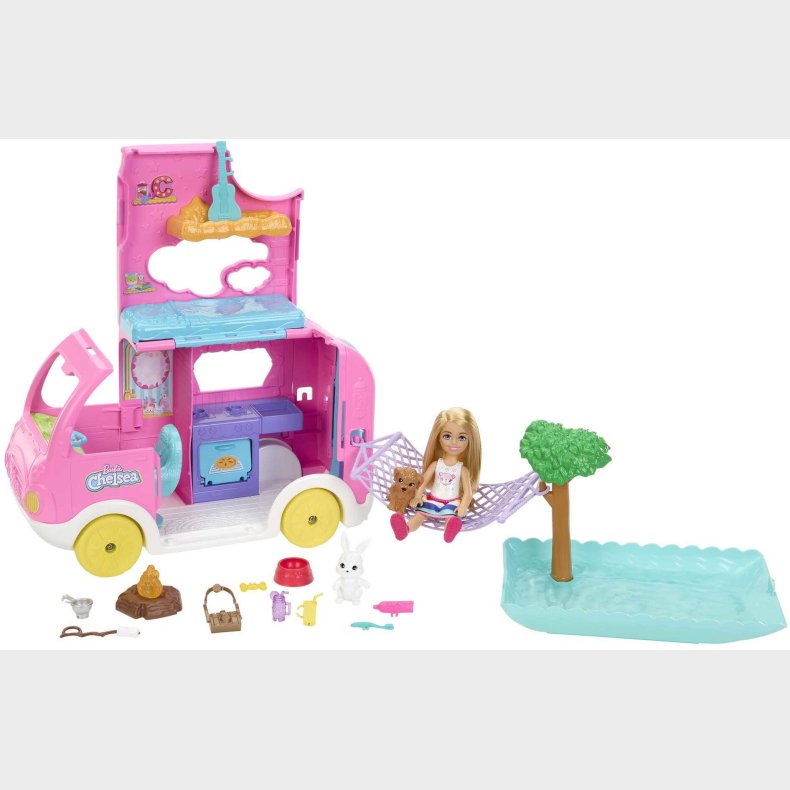 Barbie Chelsea Legest 2-in-1 Camper med Dukke