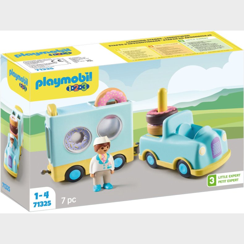 Playmobil 71325 1.2.3: Skr Donut Truck med stable- og sorteringsfunktion