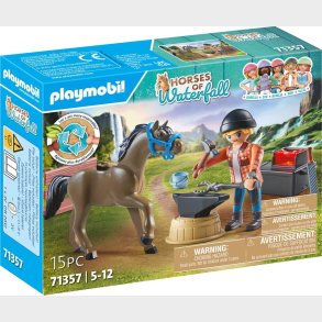 Playmobil 71357 Horses of Waterfall Legost - Farrier Ben and Achilles