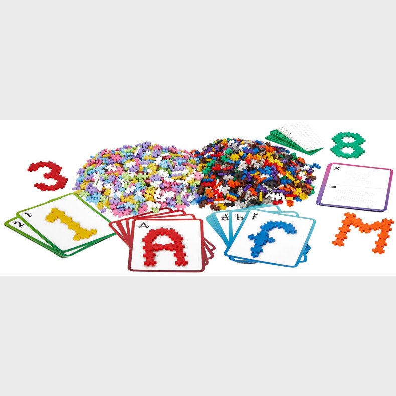 Plus Plus ABC &amp;  123 Opbevaringskasse 2000 Dele