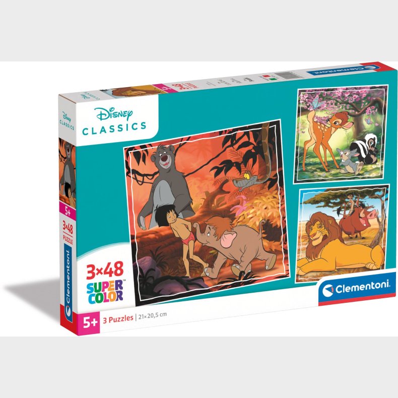 Clementoni Disney Classics Puslespil 3x48 Brikker