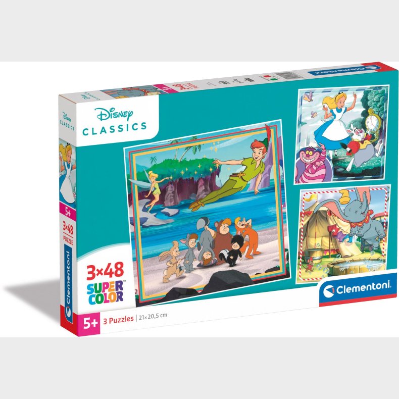 Clementoni Disney Classics Puslespil 3x48 Brikker