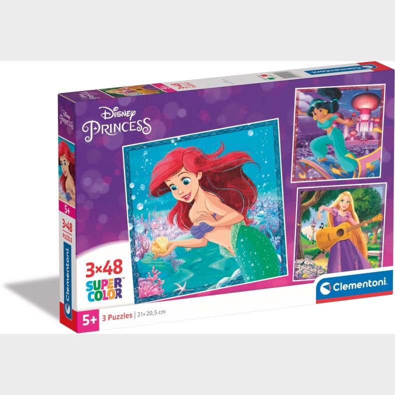 Clementoni Disney Princess Puslespil 3x48 Brikker