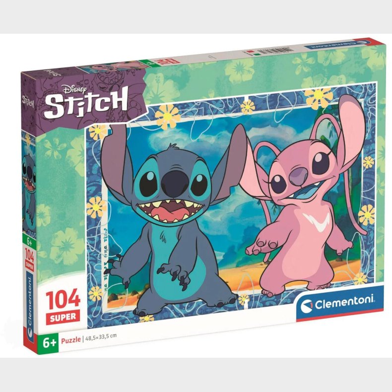 Clementoni Disney Stitch Super Puslespil 104 Brikker